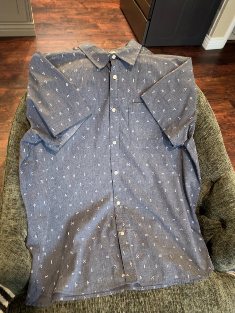 Mens North Face XXL Short Sleeve Button up